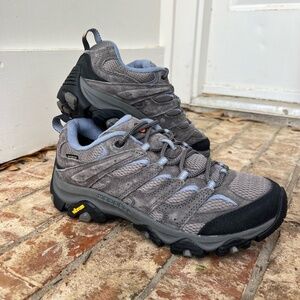 Merrell Moab 3 Shoes Womens 9.5 WIDE Waterproof Vibram Hiking Trail Sneaker Grey
